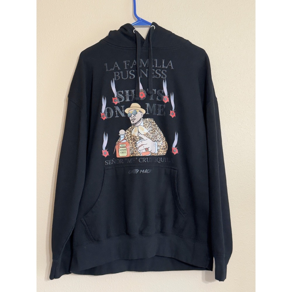 Smart Blanks La Familia Business Shots On Me Graphic Hoodie Black XL